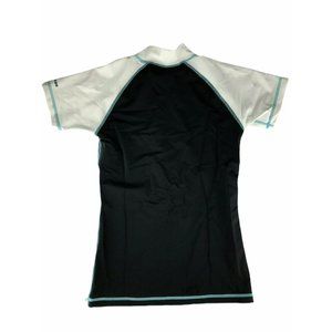 Burnside Short Sleeve Rash Guard Shirt Swim Blue S